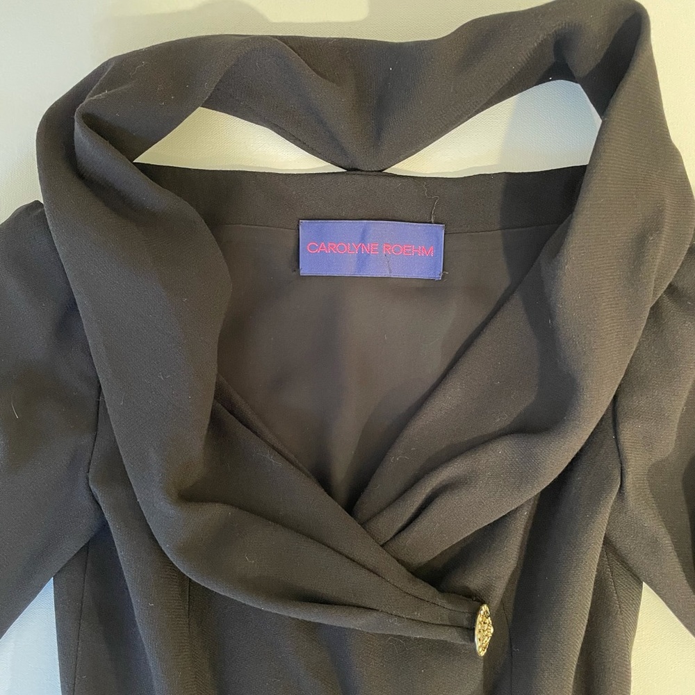 VINTAGE - CAROLYNE ROEHM BLACK DRESS - Picture 5 of 13